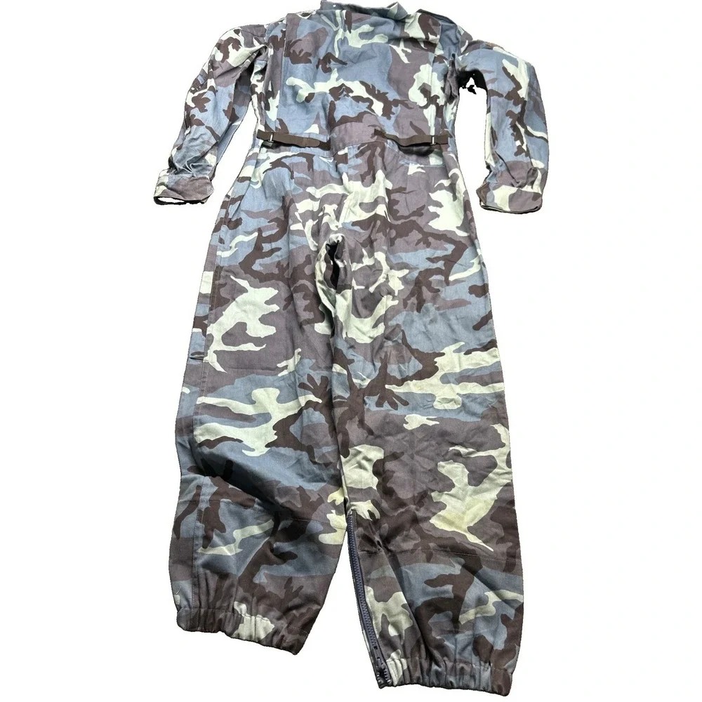 Flight Line Aviation Suit Coverall Mens Large Blue Camouflage Military Navy